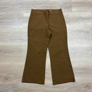 Vince Kick Flare Cropped Trousers Pants Women's 10‎ Color Tan